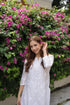 Ria Malhotra in Hand Embroidery Chikankari Long Kurti for Women In Chanderi Silk White-6